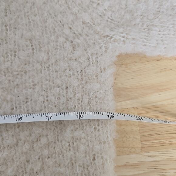 NWT Madewell Size XXS Wool-Alpaca Bouclé-Knit Sweater Cream Oversized NS679 - Picture 5 of 8